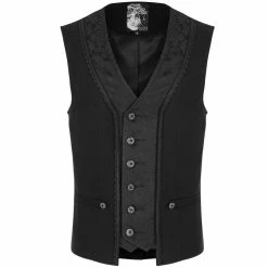 Black 'Gothic Patchwork' Waistcoat