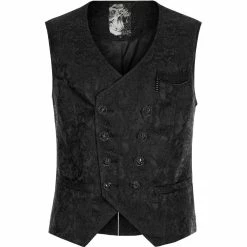 Black Jacquard 'Lycidas' Waistcoat