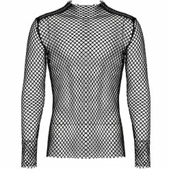 Black 'Xanthus' Hollow Out Long Sleeves T-Shirt