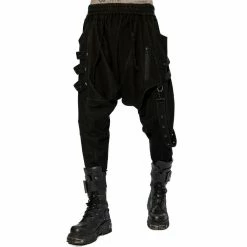 Black 'Xenos' Sagging Pants