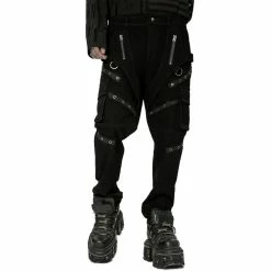 Black 'Ywain' Denim Patchwork Pants