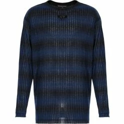 Blue And Black 'Pagan' Knitted Sweater