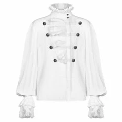 White 'Roque Baroque' Victorian Shirt